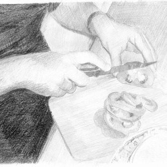 Cycle ,,Dinner’, drawing, 21_15 cm